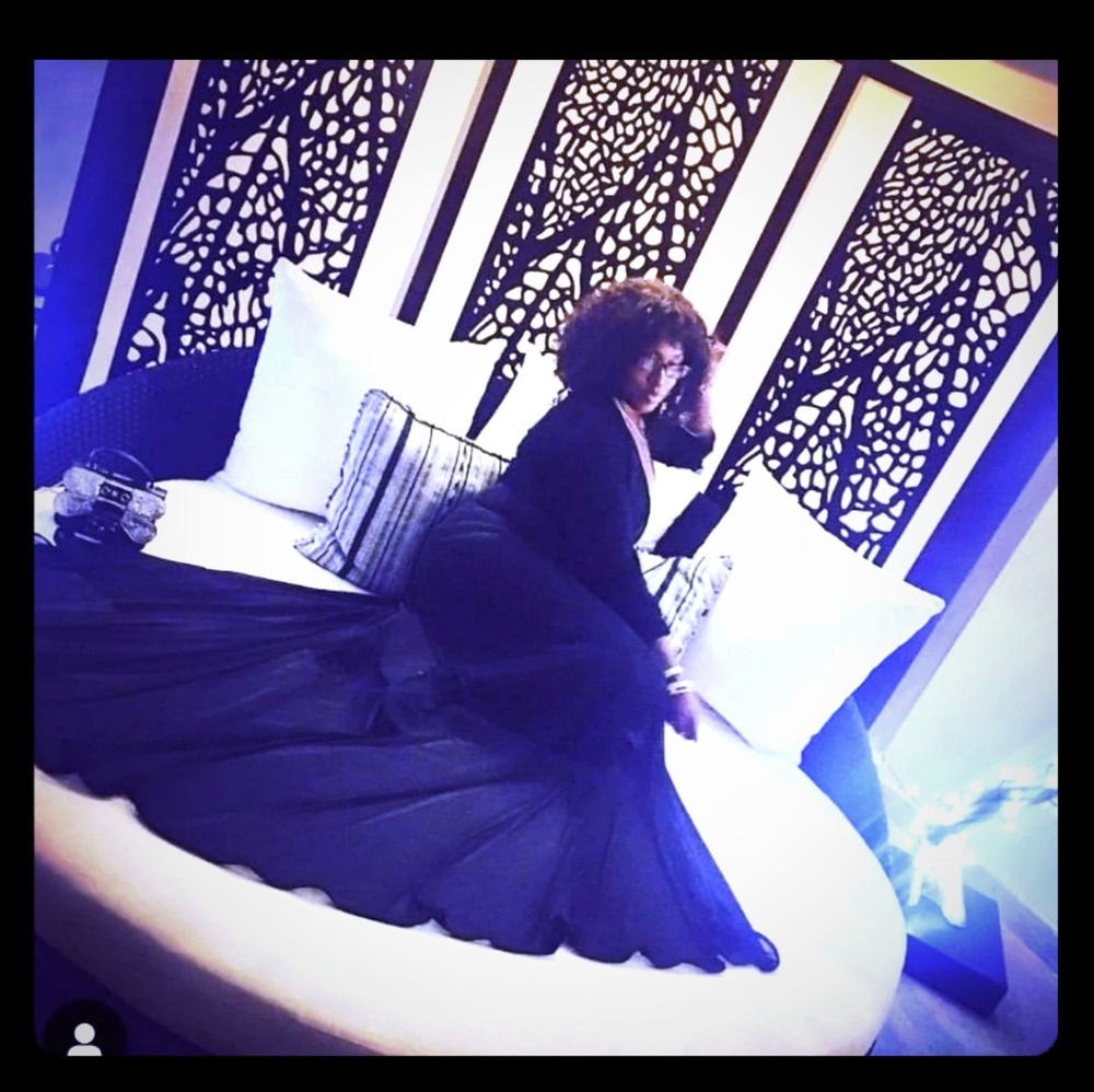 Black sheer robe